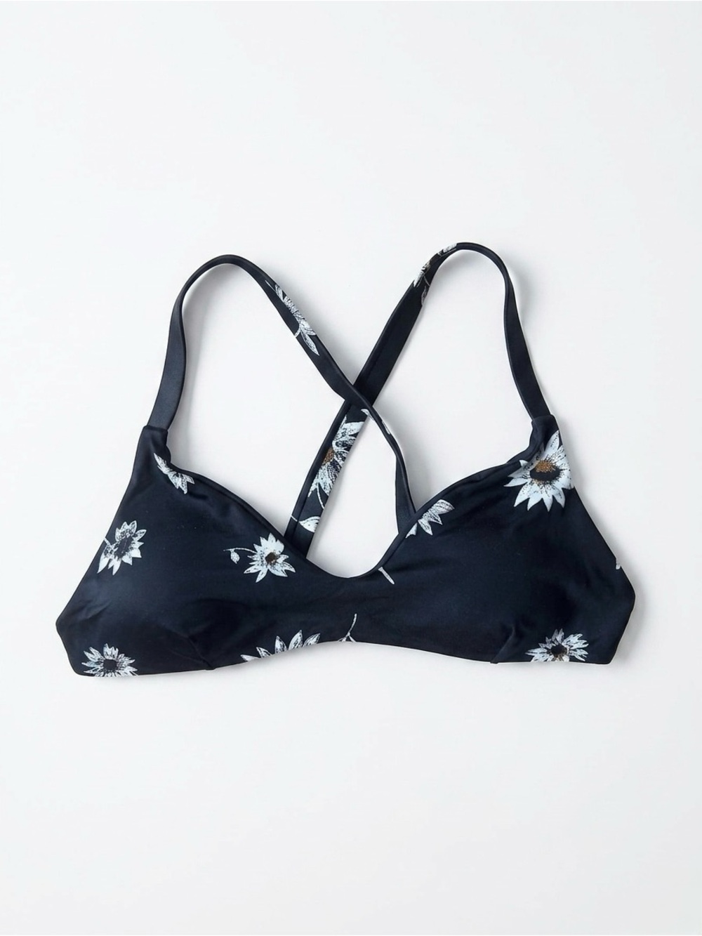 RVCA Downtown Bikini Top Floral Black Women’s Size M